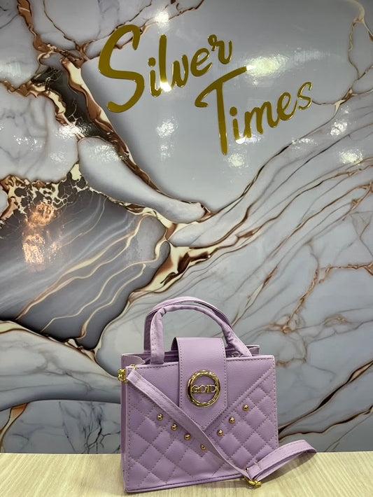 BOLSO DAMA MORADO GOIDO ESTILO BAUL