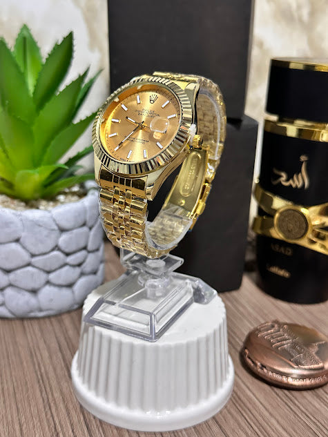 ROLEX METALICO DORADO ESFERA DORADA