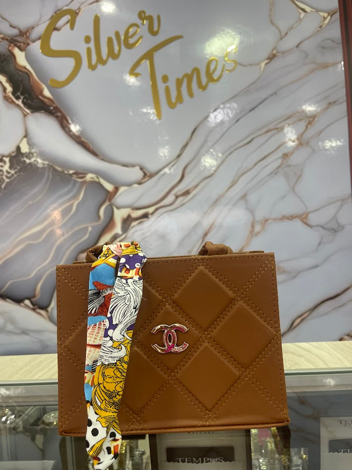 BOLSO DAMA CAFE CHANEL CC LAZO