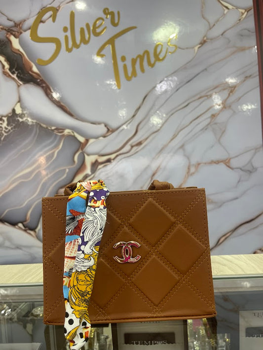 BOLSO DAMA CAFE CHANEL CC LAZO