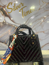 BOLSO DAMA NEGRO CHAROL LAZO