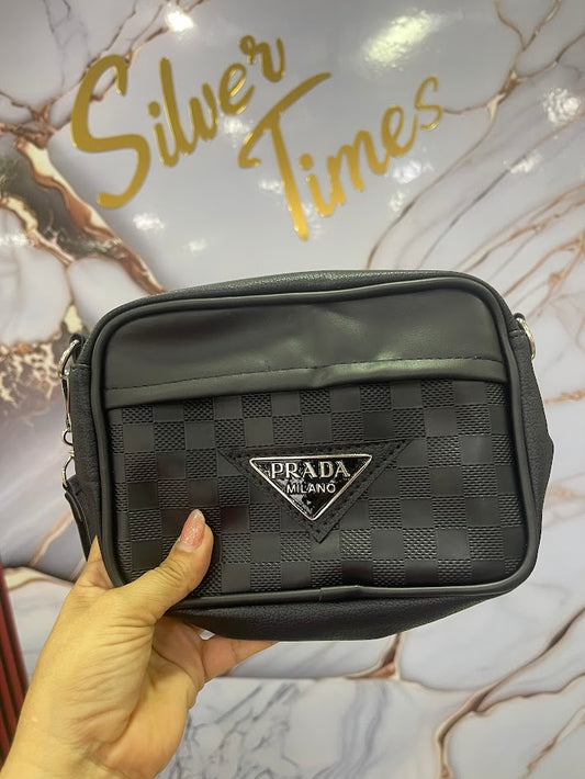 BOLSO PRADA MILANO NEGRO CUADROS