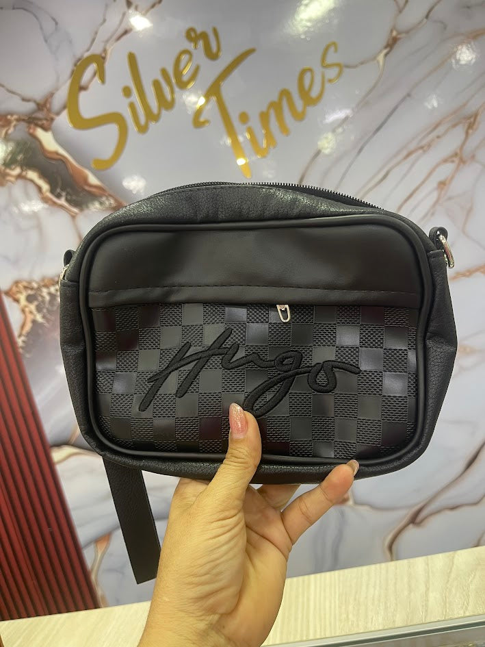 BOLSO HUGO NEGRO CUADROS
