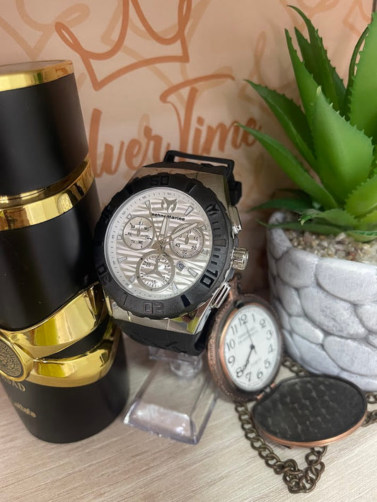 RELOJ TECHNOMARIN NEGRO Y PLATEADO