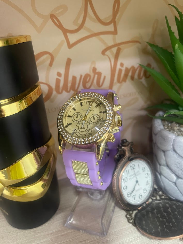 RELOJ TECHNOMARIN DAMA LILA Y DORADO