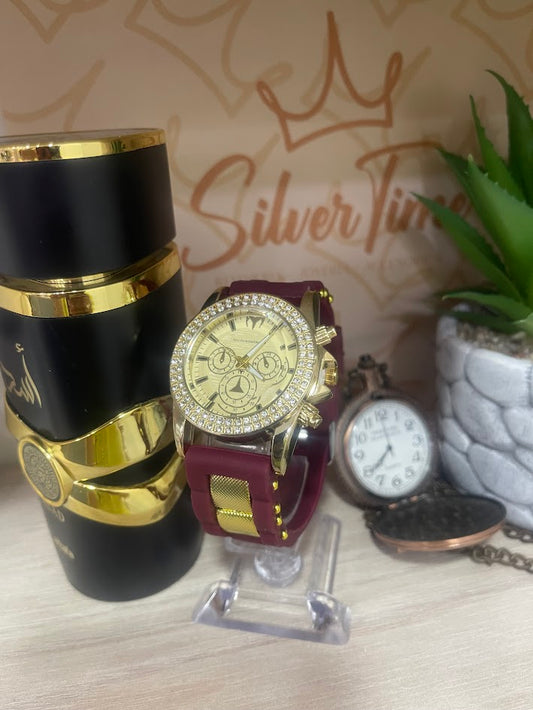 RELOJ TECHNOMARIN DAMA VINO TINTO Y DORADO
