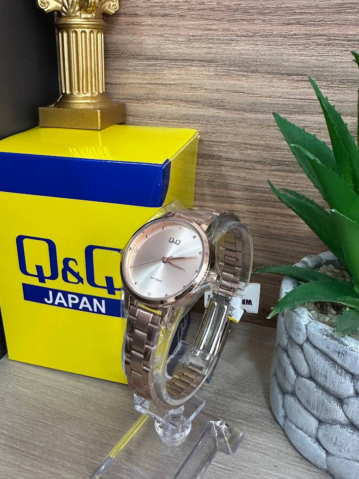 RELOJ QYQ DAMA ORO ROSA