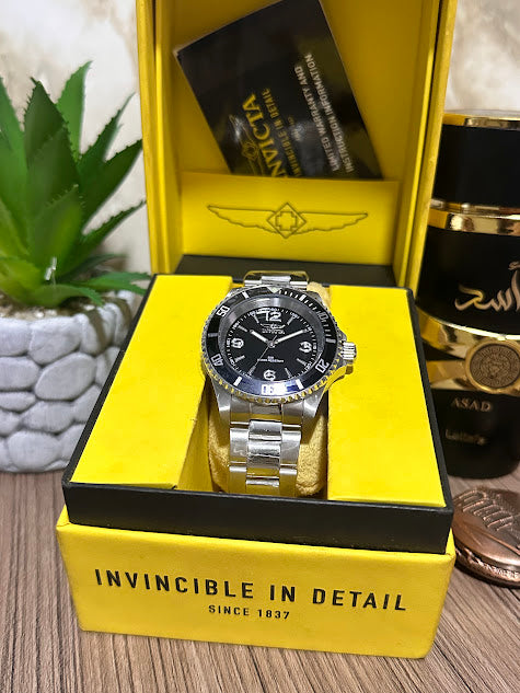 Invicta Original Plateado Esfera Negra 49335