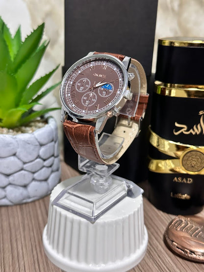 RELOJ GENEBA TIPO CUERO- VARIOS