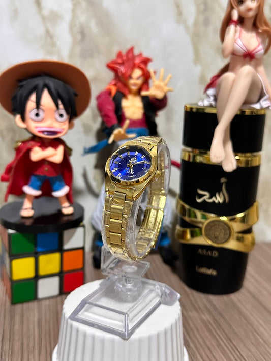 RELOJ ORIENT NIÑOS DORADO ESFERA AZUL