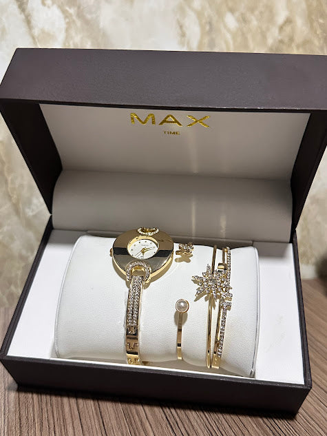 Juego Reloj + 3 Brazaletes MAX TIME Variados