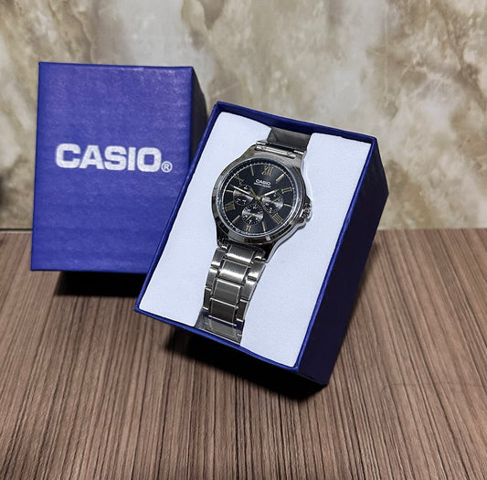 CASIO ORIGINAL ESFERA NEGRA NUMEROSDORADOS