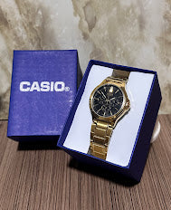 CASIO ORIGINAL METALICO DORADO ESFERA NEGRA