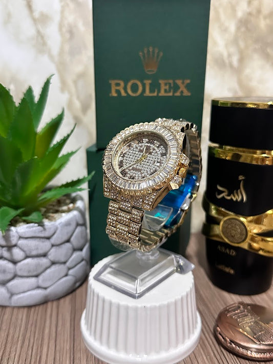 ROLEX DIAMANTADO DORADO