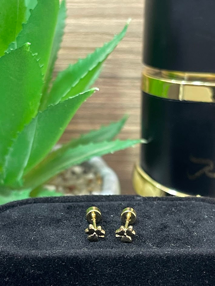 TOPO SEGURIDAD TREBOL 4MM ORO LAMINADO