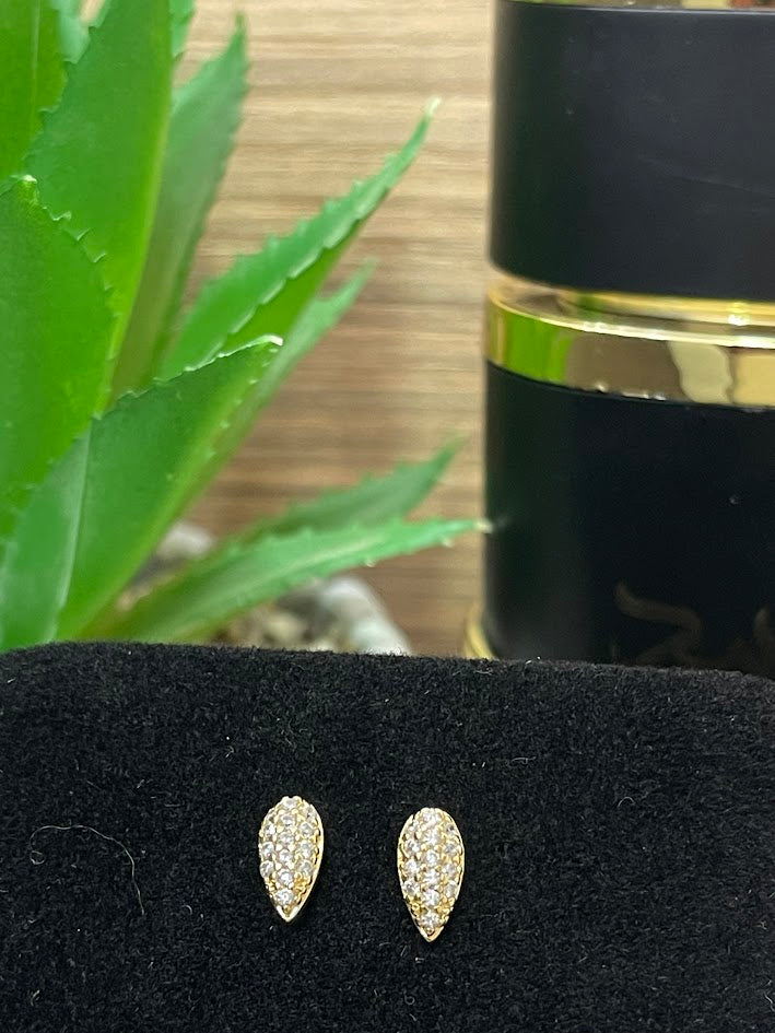 TOPO GOTA CIRCON 5X9MM ORO LAMINADO