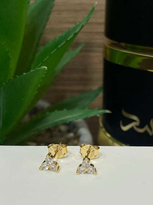 TOPO TRIANGULO MINI CIRCON CRISTAL ORO LAMINADO