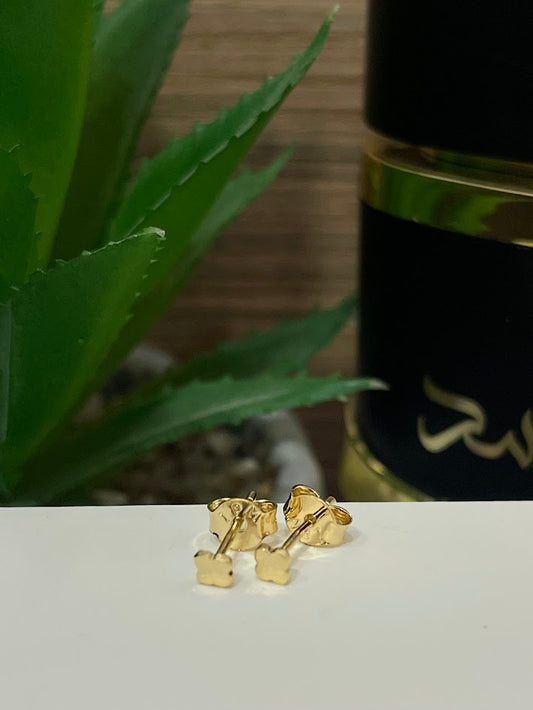 TOPO MINI TREBOL 4MM ORO LAMINADO
