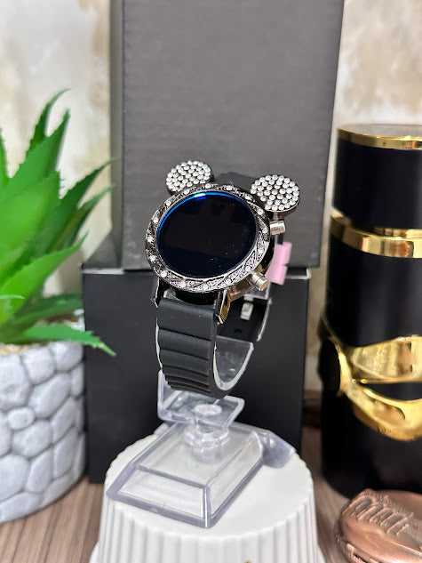 Reloj Mickey Mouse Negro Diamantado