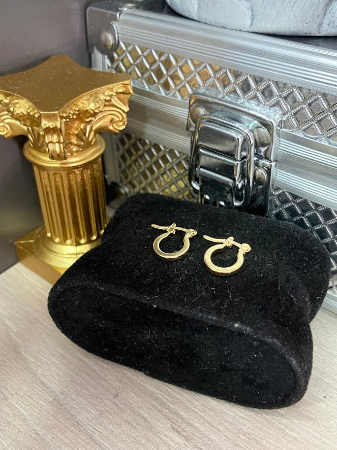 CANDONGA OVALO LISO 10X14MM ORO LAMINADO