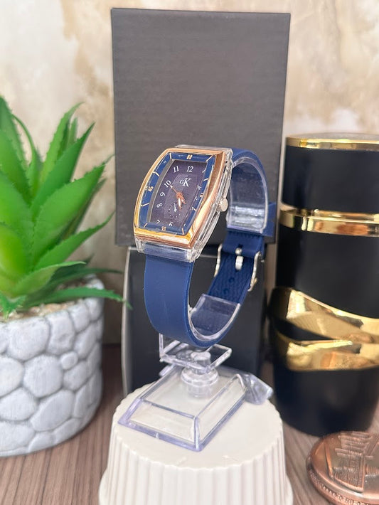 RELOJ DAMA DORADO ESFERA AZUL - VARIADOS