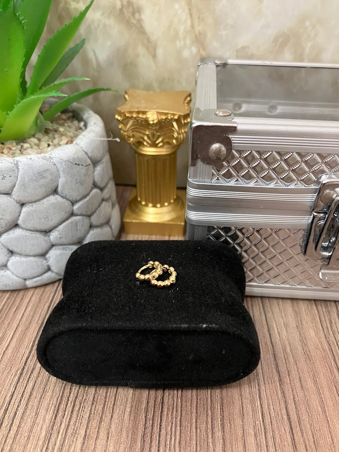 CANDONGA HUGUIES BOLITAS 10MM ORO LAMINADO