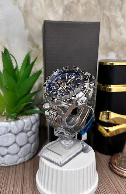 Invicta Plateado Esfera Azul