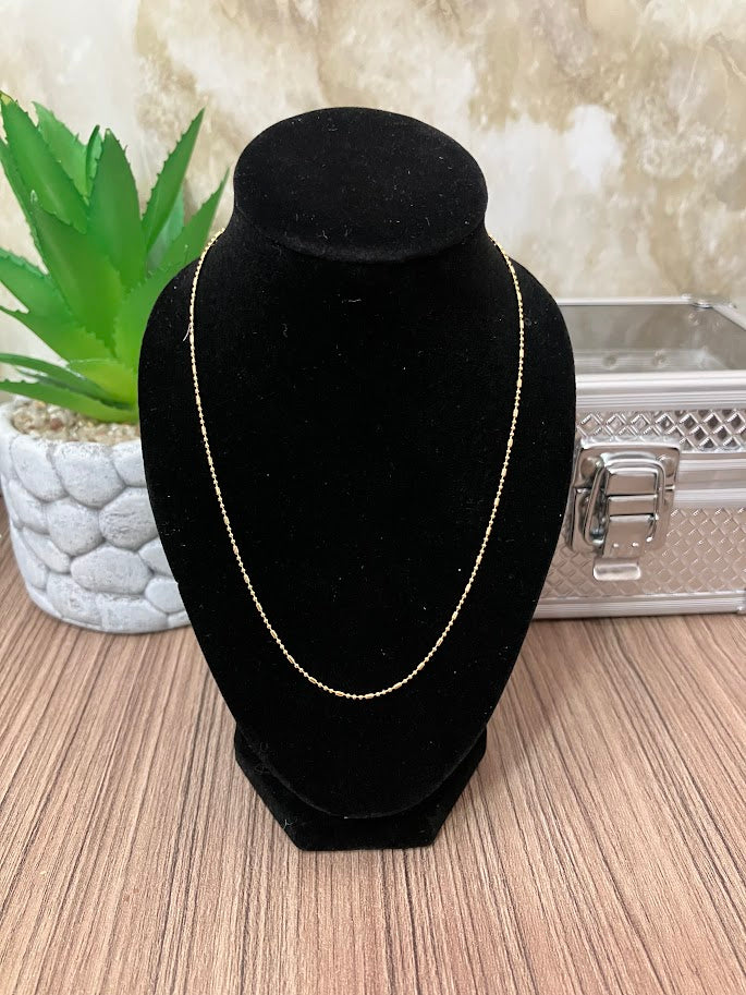 CADENA BALIN PALITO 45CM ORO LAMINADO