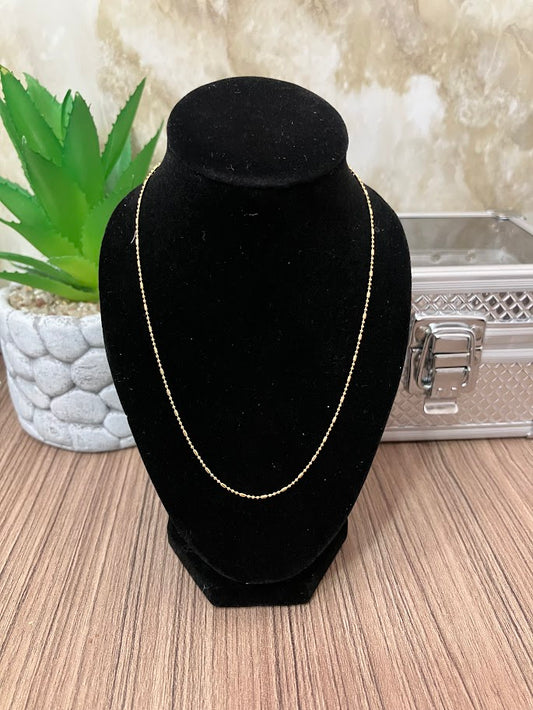 CADENA BALIN PALITO 45CM ORO LAMINADO