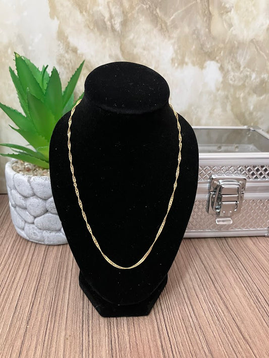 CADENA SINGAPUR 45CM ORO LAMINADO