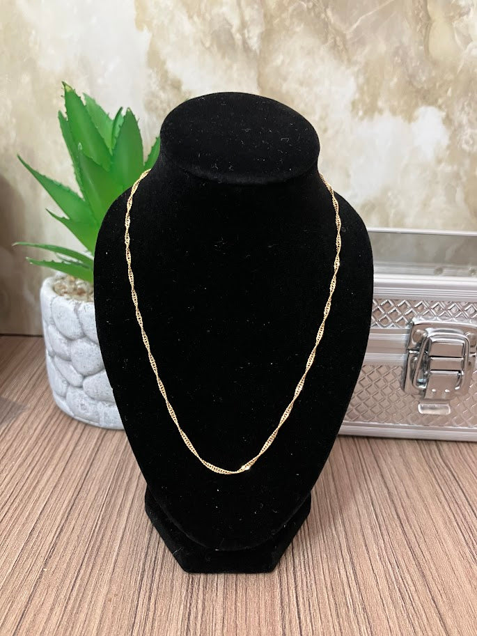 CADENA SINGAPUR 50CM ORO LAMINADO