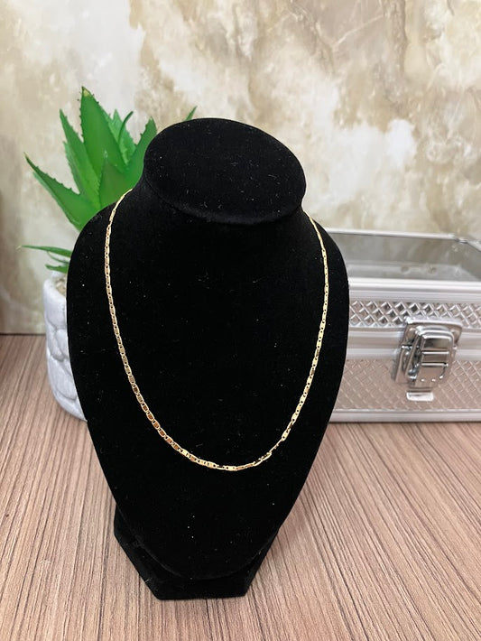 CADENA PLANA 50CM ORO LAMINADO