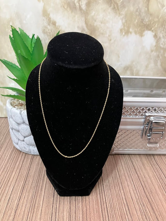 CADENA ESLABON MINI 45CM ORO LAMINADO