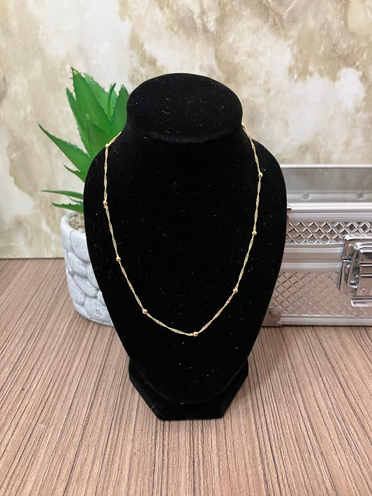 CADENA SINGAPUR BOLITA 40CM ORO LAMINADO