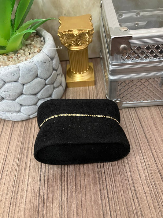 PULSERA 18CM ESCALERA PLANA ORO LAMINADO