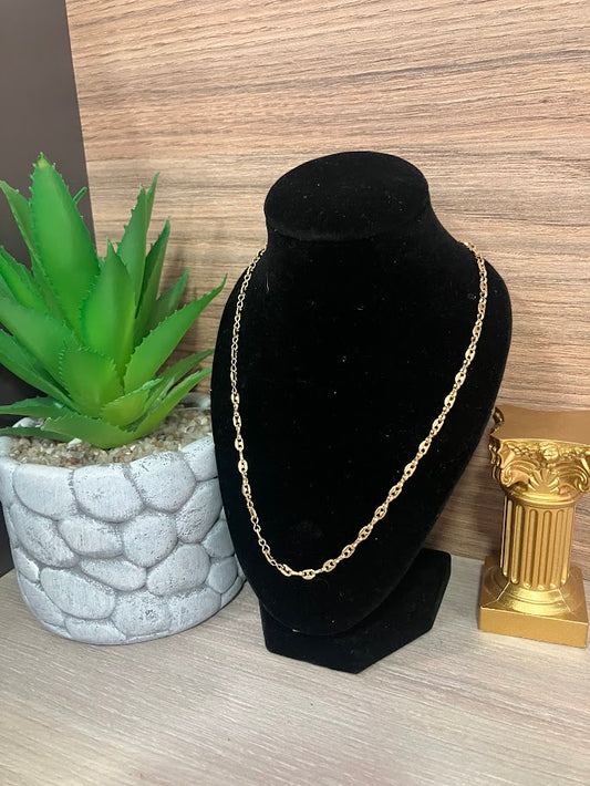 CADENA GUCCI MINI MACIZA 45CM ORO LAMINADO