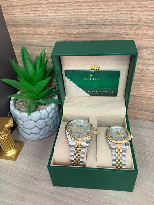 COMBO PAREJA ROLEX BICOLOR