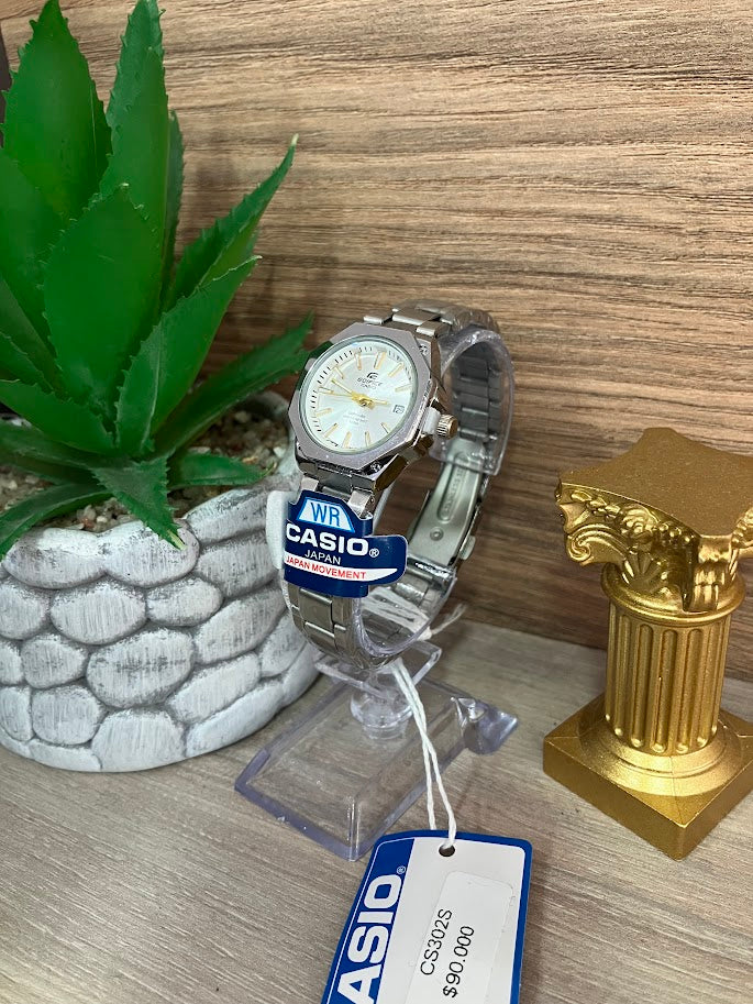 RELOJ CASIO DAMA TODO PLATEADO