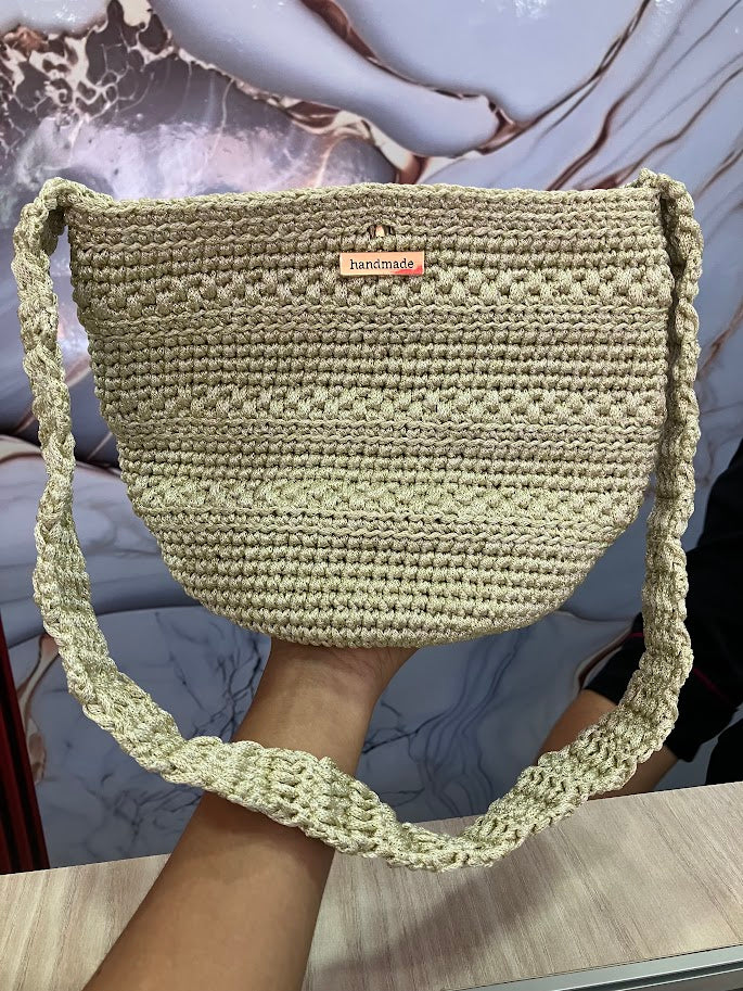 MOCHILA ARTESANAL COLOR CHAMPANGNE