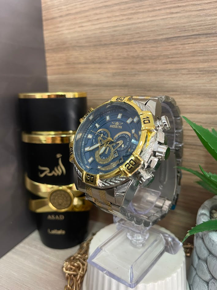 RELOJ INVICTA BICOLOR TALCO AZUL
