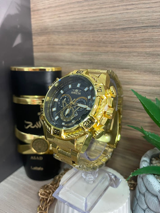 INVICTA DORADO TALCO NEGRO