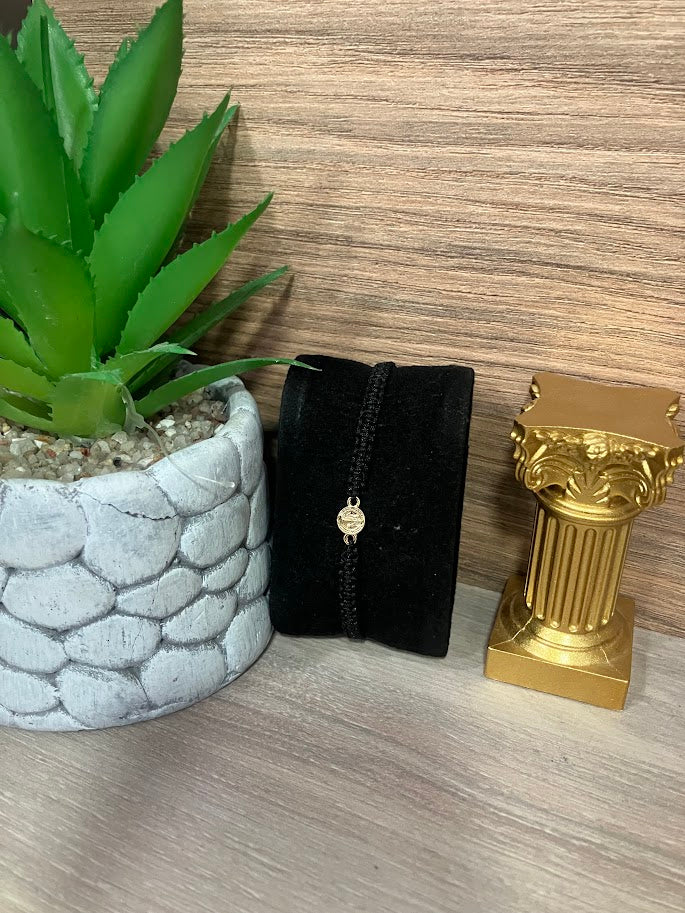 PULSO MINI SAN BENITO NEGRO ORO LAMINADO