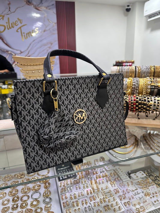 BOLSO DE MANO GRANDE NEGRO MK