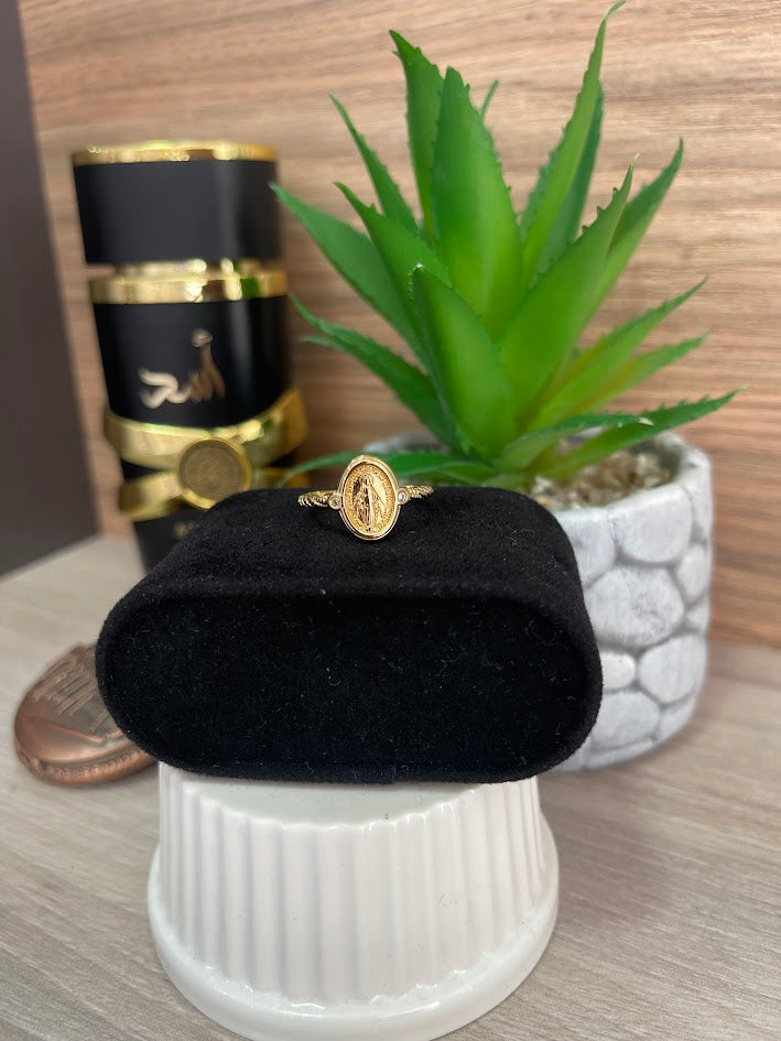 ANILLO MILAGROSA CIRCON ORO LAMINADO