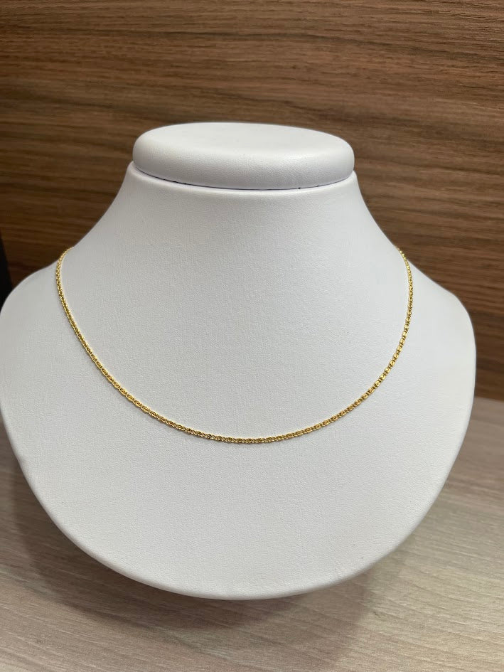 CADENA CARACOL 50CM ORO LAMINADO