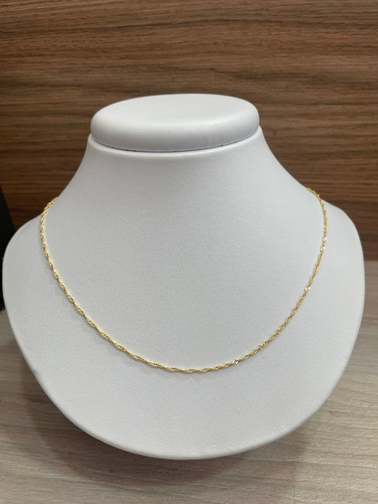 CADENA SINGAPUR 50CM ORO LAMINADO