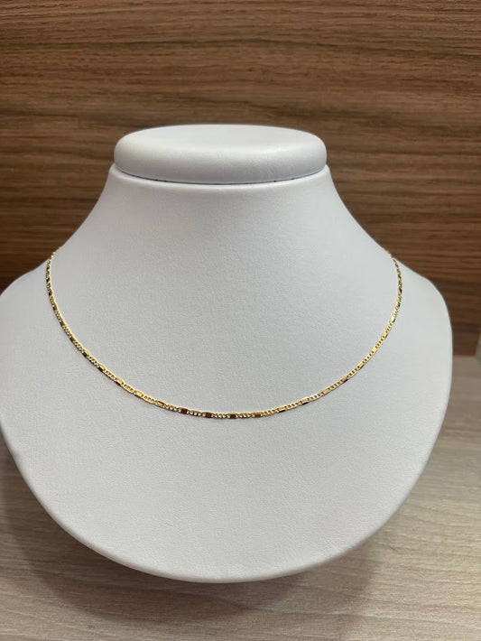 CADENA TEJIDO PLANO ORO LAMINADO
