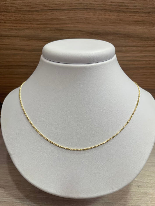 CADENA 1MM 50 CM ORO LAMINADO