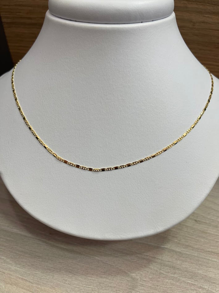 CADENA PLANA 60CM ORO LAMINADO