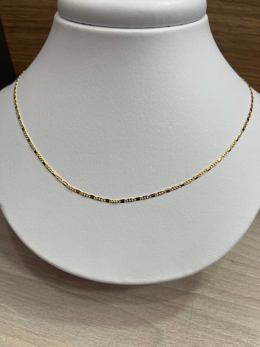 CADENA PLANA 60CM ORO LAMINADO